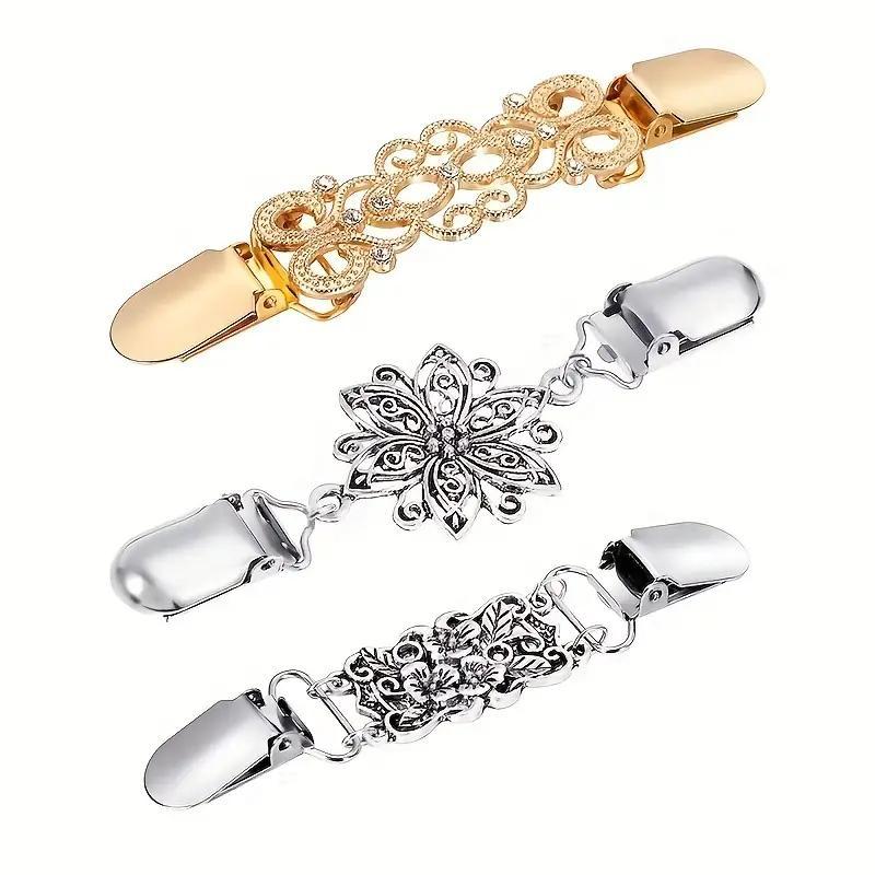 Vintage Sweater Shawl Clips, 3pcs/set Retro Sweater Cardigan Collar ...