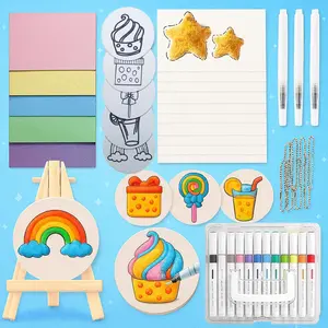 OvOHapia 3D Foam Texture Painting Kit, Magic Puffy Paint, Magic 25 DIY Canvas Sponge Paper Art Set with Popcorn Bubble Drawing Sheets, Fun Crafts