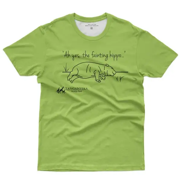 Tanganyika Wildlife Park Fainting Hippo T-Shirt Animal