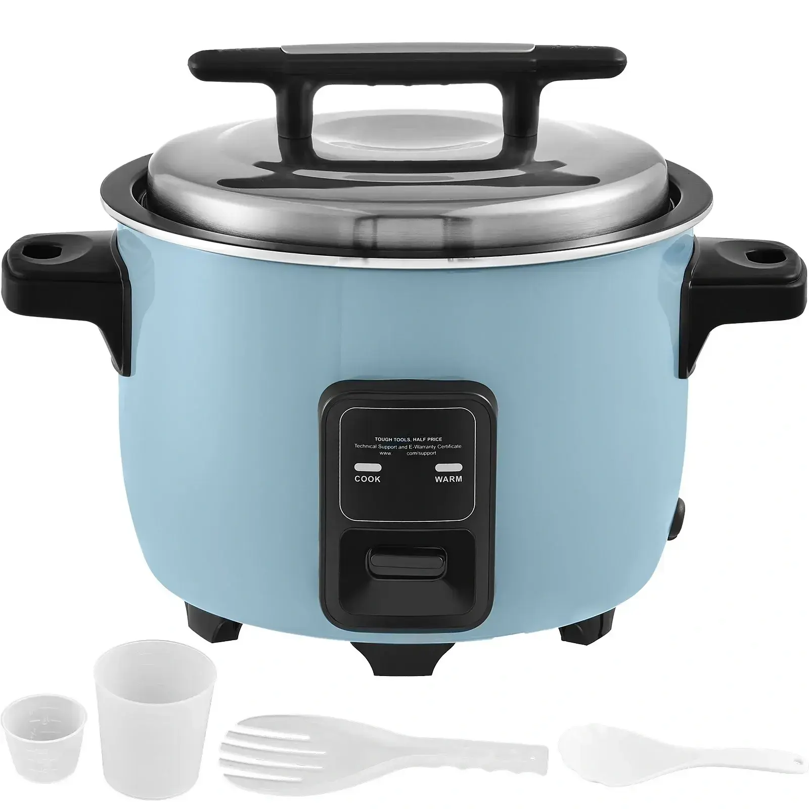 Commercial Nonstick Inner Pot Rice Cooker & Warmer - Fast Cooking, 24-Hour Keep Warm, Rice Cup & Paddle Included for Restaurant Commercial Use