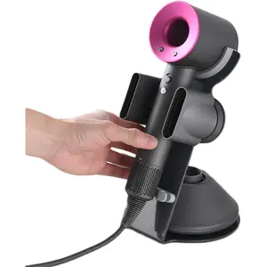Hair Dryer Stand Holder for Supersonic(Not Applicable to Supersonic Nural),Aluminum Alloy Bracket Plug Holder, Organizer for Supersonic hairdryer(Gray)