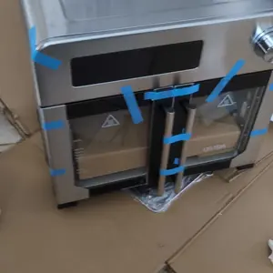 OSTBA French Door Air Fryer Toaster Oven Combo, 102 Recipes & 7 Accessories Extra Large Airfryer Convection Oven Countertop 10-in-1, 95% Less Oil, Fast & Crispy Cooking, Easy to Clean, Recipes