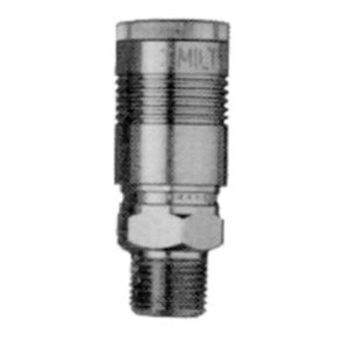 Milton 1816S High-Flow G Thread Pneumatic Pipe Fittings, 1/2x1/2 Male NPT G Style Air Coupler Plug, Steel Plated Rust Resistant, Max 300 PSI