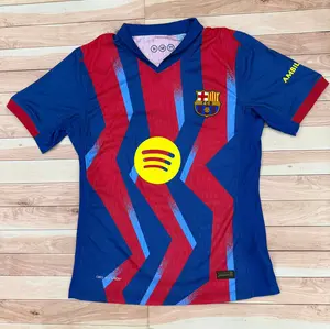 FC Barcelona 2025/26 Player Version Jersey Number 4 Performance Fit Soccer Shirt Premium Quality