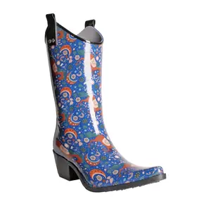 Nomad Whimsical Horses Cowboy Rain Boot - Yippy Nomad Whimsical Horses Cowboy Rain Boot - Yippy