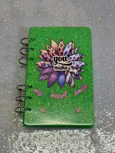 Green Inspirational Epoxy Notebook