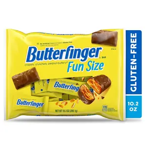 Peanut Butter Crisp Candy Bars Fun Size Individually Wrapped Snack Bag 10.2oz