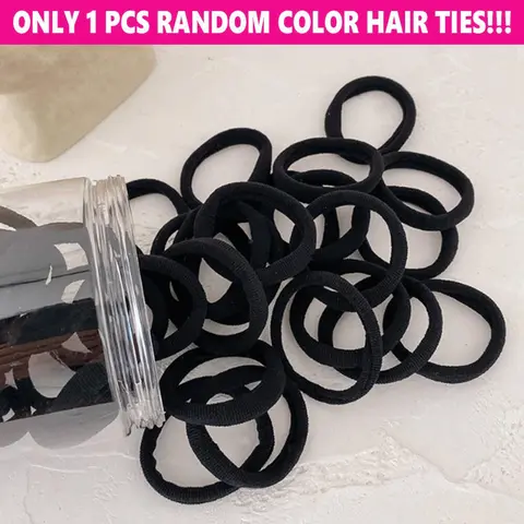 Seamless No Snag Thick Band Hair Rubber Bands - 100 Pcs Sturdy Elastic Fabric Accessories, Damage-Free Daily/Workout Ponytail Holders with Gentle Removal, Less Tugging for Thick Hair, Ideal for Ponytail Hairstyle