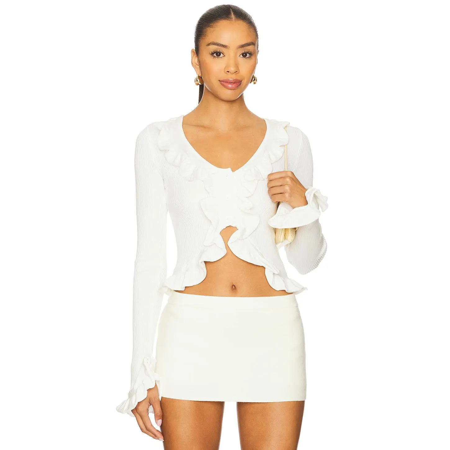 MORE TO COME Renee Cardigan Top in Ivory