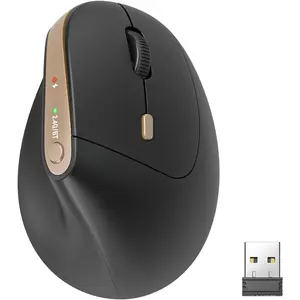 Ergonomic Mouse, Bluetooth Mouse for Small/Medium Hands,Dual-Device Connectivity for Computer/Laptop, Rechargeable Wireless Vertical Mouse with 4 Adjustable DPI for Window,Mac OS,Black