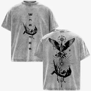 Icarus Oversized Streetwear Tee | Gothic Angel Graphic Shirt UCW