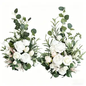 European Style Rose Artificial Flower Set, Wedding Arch Decoration, Elegant Floral Arrangement for Events, Realistic Look