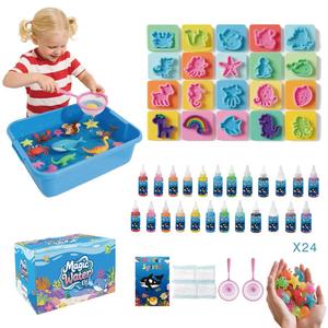 Magic Water Elf Toy Kit, Aqua Fairy Water Gel Kit with 24 Magic Gel & 20 Molds – Easter Craft, Water Pets, Birthday Gifts, Christmas Gifts, Holiday Toy, Kids Stocking Stuffers