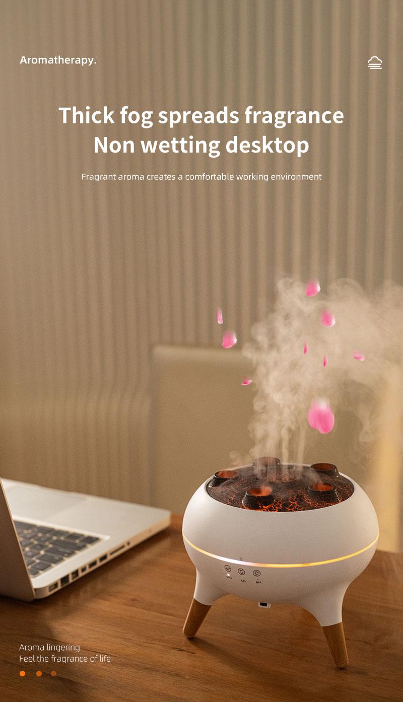 Dynamic Jellyfish Aroma Diffuser with Sound-Reactive Mist Multi-Color Light-Changing Remote Control & Smart Timer 250ml Home Ambient Scent Humidifier