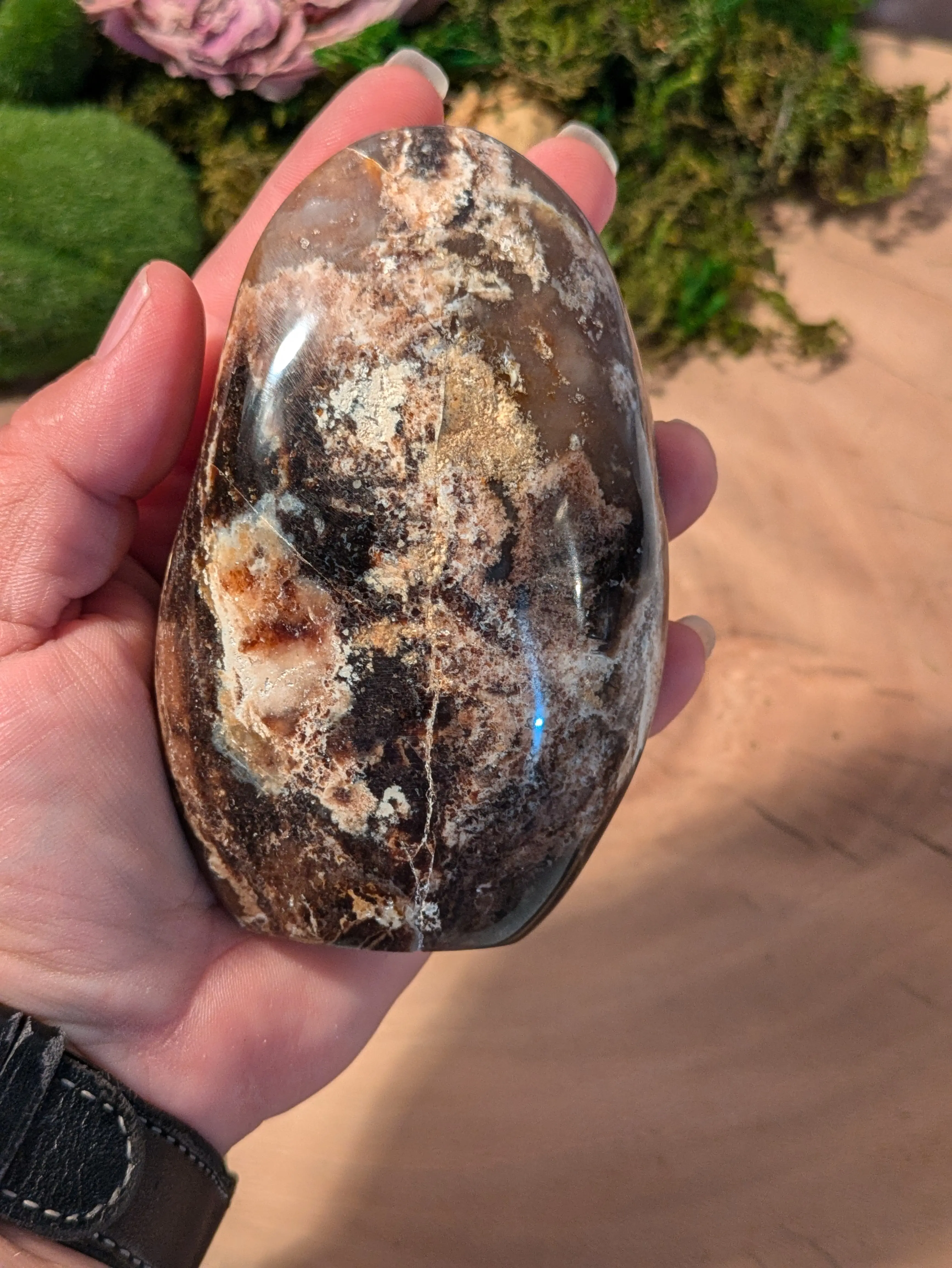 Black Opal Freeform Beautiful Chocolate Opal Coffee Large Freestanding Natural Iceberg Polished Healing Crystal Mineral Specimen Free Form
