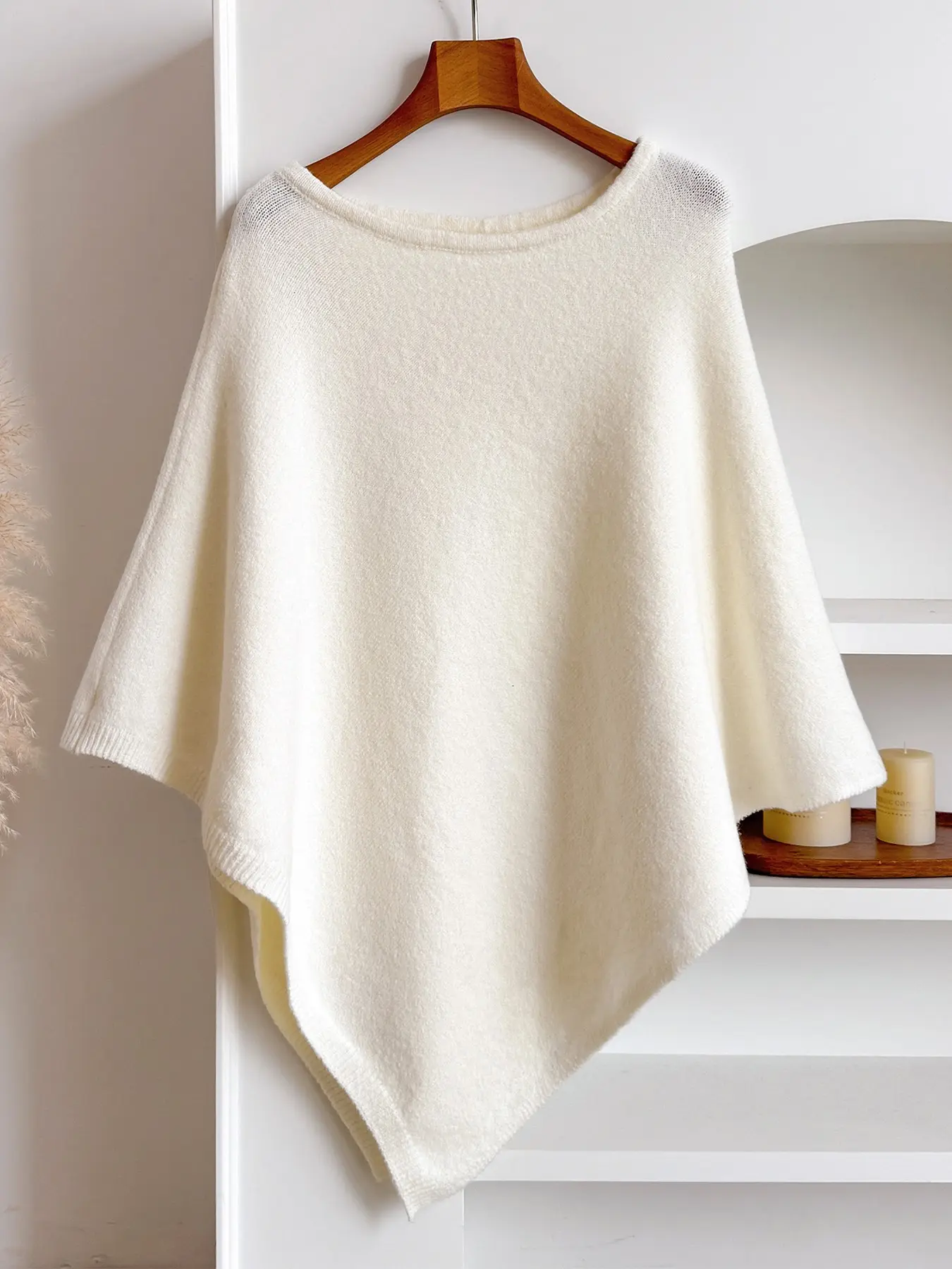 Women's Fashion Elegant Solid Color One Piece Shawl, Perfect Gift Choice, Casual Daily Wear Scarf, All Seasons Fashion Accessory, Trendy Solid Shawl