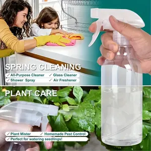 Spray bottle 4pcs Multi-Purpose Refillable Plastic Spray Bottles - Translucent Fine Mist Sprayer for Hair Salon, Kitchen, Bathroom, Garden - Ideal for Hair & Plant Care