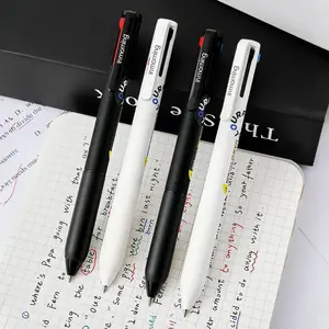 3 styles, 1 style comes with 2 multi coloured gel pens, 1 style with 4 colours, smooth, continuous ink, quick drying, simple solid colour, DIY learning, office writing note taking, black high capacity gel pen