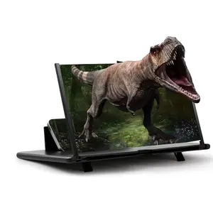 14 Inch 3D HD Mobile Universal Foldable Phone Screen Magnifier Projector Screen Stand for Enlarging Movies Video Games Reading for All Phones