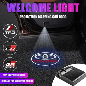 1Pc Car Door Projector Lamp HD Welcome Light Accessories Led Car Lights For Toyota GR Sport Gazoo Racing Yaris 86 Corolla Hilux Supra
