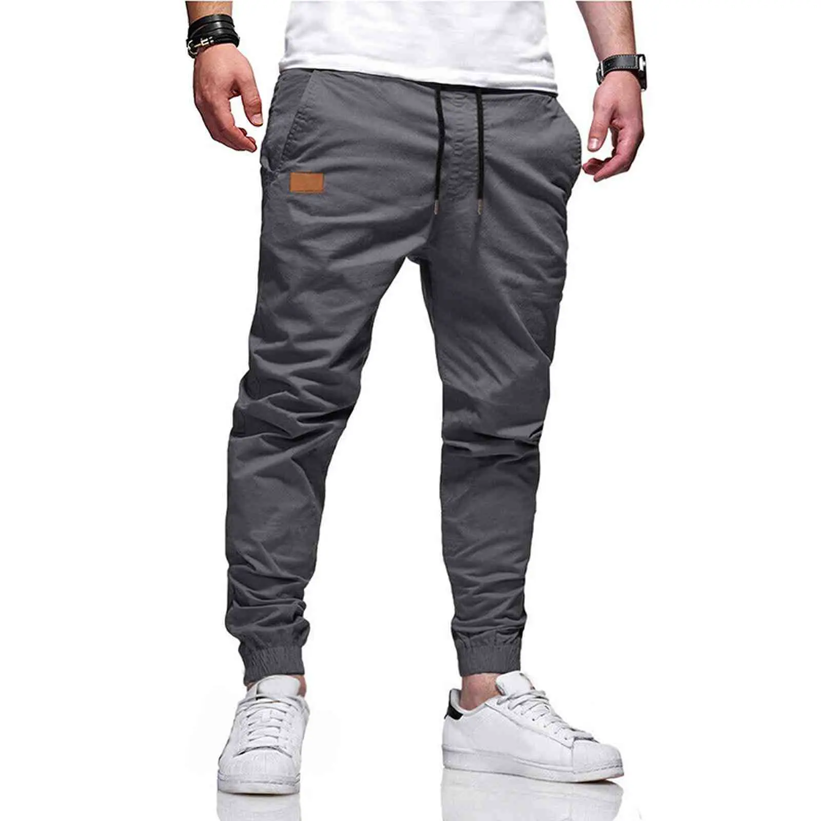 Men’s 3-Pack Casual Jogger Pants – Khaki, Gray & Black – Elastic waistband with drawstring, ribbed cuffs, PU patch detail – Lightweight 100% polyester fabric – Perfect for streetwear, travel, everyday wear – Sizes S–XXL. We recommend choosing one size lar Men’s 3-Pack Casual Jogger Pants – Khaki, Gray & Black – Elastic waistband with drawstring, ribbed cuffs, PU patch detail – Lightweight 100% polyester fabric – Perfect for streetwear, travel, everyday wear – Sizes S–XXL. We recommend choosing one size lar