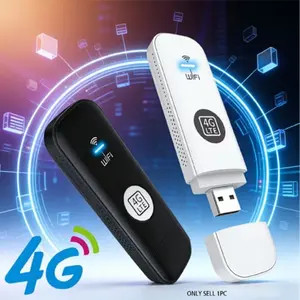 4G LTE Mobile WiFi Hotspot, 150Mbps High-Speed, Connect Up to 10 Devices, Easy Plug & Play, Unlocked USB Modem, Global Universal Compatibility, Portable Pocket WiFi for Travel, Camping, RV and Motorhome Use