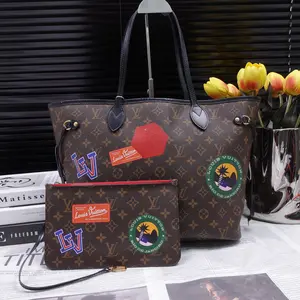 Pre-owned Louis Vuitton Coated Canvas Shoulder Bags Neverfull MM Monogram Shoulder Bag T10325134