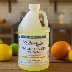 Concrete Resurrection Floor Cleaner Concentrate 64oz Multi-Surface Non-Toxic Plant-Based Cleaner for Sealed Hard Floors pH Neutral Formula Fast-Drying No Streaks No Residue Family & Pet Friendly Lemon Lime Orange & Grapefruit Scent - Cleaning