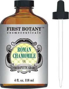 Roman Chamomile Essential Oil with a Glass Dropper - Large 4 fl. oz- Best Premium Quality Oil