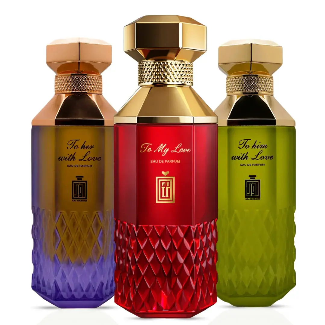 To Him With Love & To My Love & To Her With Love Eau De Parfum Sprays 100ml By Aura by Aura (Bundle)