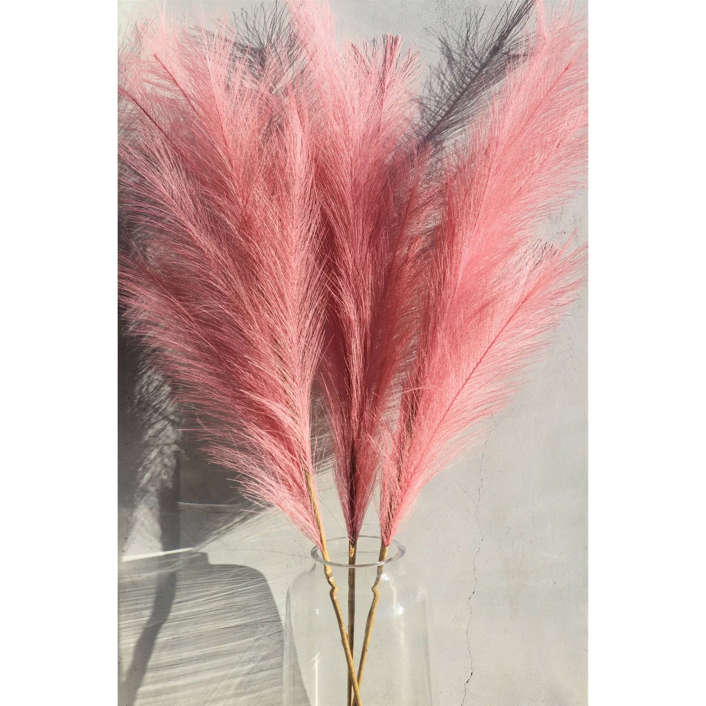 Large Pink Faux Pampas Grass - Individual