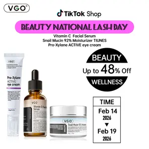 VGO-Vitamin C Serum, Moisturizer, and Eye Cream Set Cleansing Moisturizing Suitable for sensitive skin Comfort Skin Repair-B