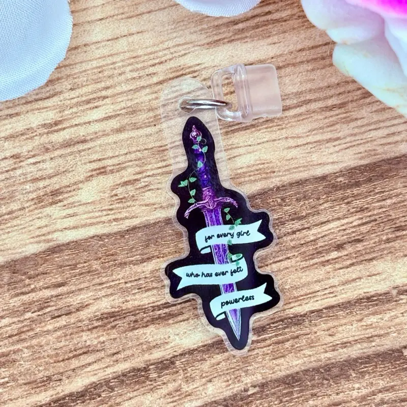 USB-C Charm Powerless Inspired “For Every Girl Who Has Ever Felt Powerless” - Kindle Charm