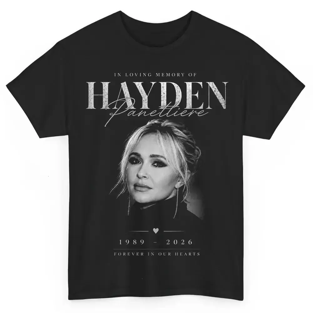 RIP Hayden Panettiere Forever In Our Hearts Memorial Shirt Tribute Tee Vintage Hayden Panettiere Graphic Top Retro In Loving Memory Streetwear Angel Wings Apparel