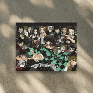 Demon Slayer 2026 Calendar - Kimetsu No Yaiba Movie, Anime Fan | Home Decor, Office Decor - Kimetsu No Yaiba Fan Gift, Unique Holiday Gift