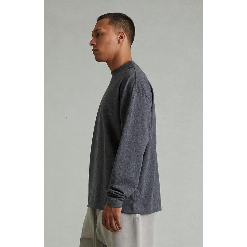 Fear of God ESSENTIALS Men's Charcoal Heather Classic Long Sleeve T-Shirt