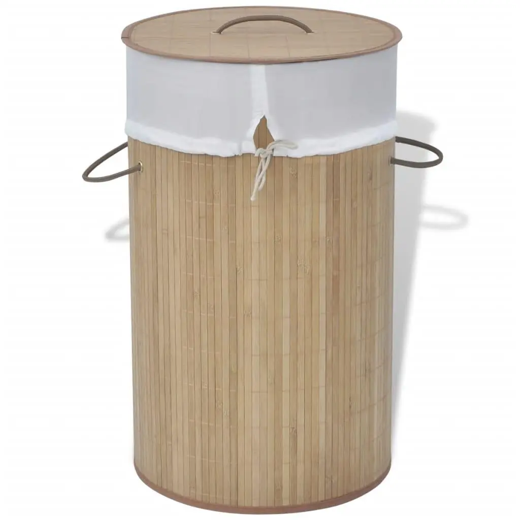 vidaXL Collapsible Laundry Basket Laundry Bin Dirty Clothes Hamper Bamboo 292091