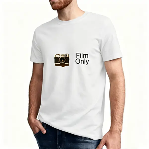 Film Only Graphic T-Shirt | Vintage Camera Photographer Tee | Retro Film Photography Shirt | Viral Unisex Streetwear
