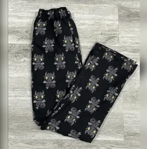 Cute Dragon Couple Pajama– Couple Pajama Pants With Adorable Dragon Design Matching Sleepwear For Relaxing Nights For H Pajama Pant For Women, Polyester Satin