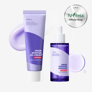 [isntree Official Shop] Onion Newpair Acne-Prone Skin Duo 1.69 fl.oz / 50ml x 2 - Ampoule Plus + Gel Cream Plus for blemish-prone skin, uneven skin tone and lightweight hydration, Korean Skincare