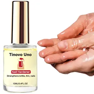 Tinovo Uno Nail Strengthener 12ml, Nail Strengthener Oil, Nail Strengthening Serum, Natural Dryness, No Drying Required, Suitable for Yellowing Soft Nails After Gel Removal and Hardened Nails, Nail Care Solution