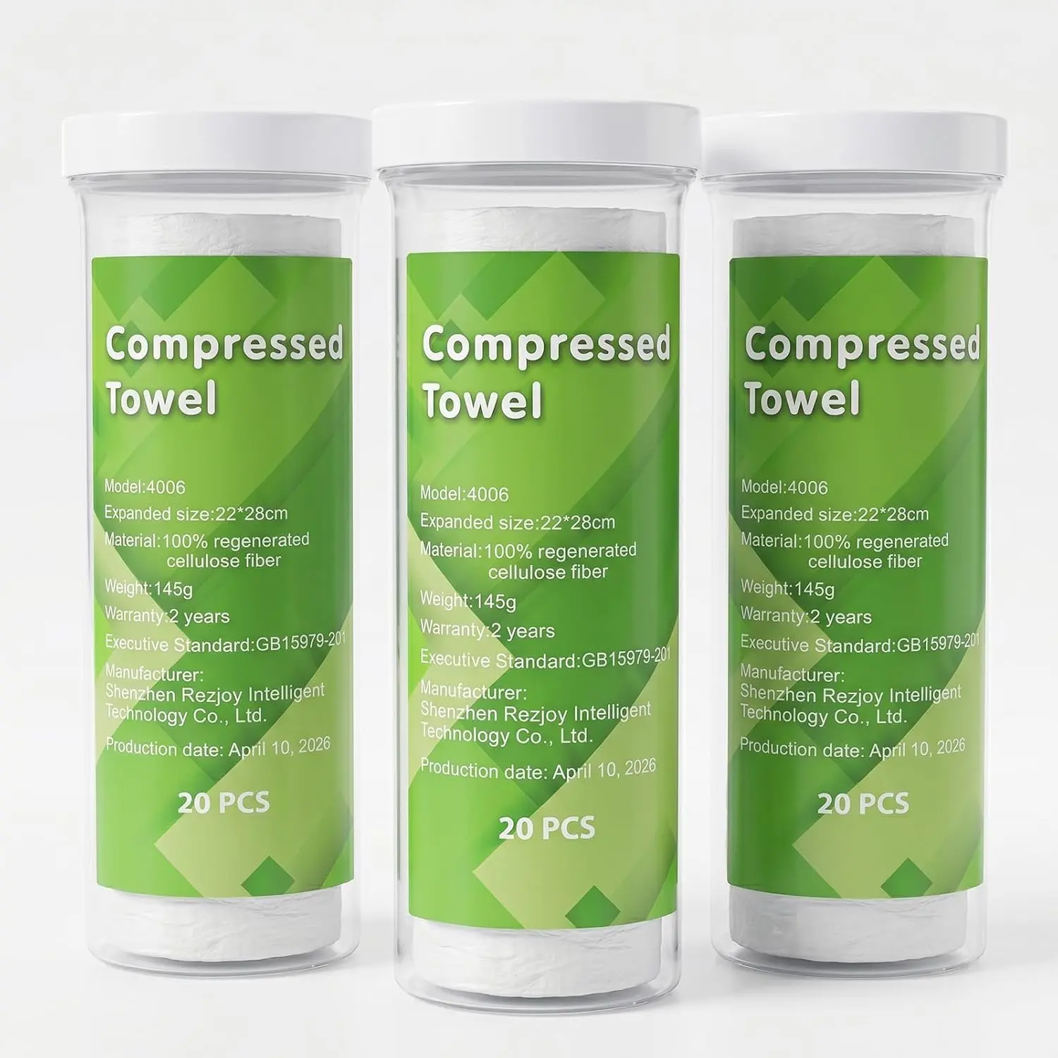 60 Pcs Compressed Face Towel Refills (3 Tubes) - 100% Viscose Fiber, Disposable Plant-Based Pucks for Hot Towel Dispenser and Smart Face Heater Machine, Daily Skincare Bathroom Spa
