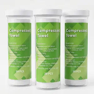 60 Pcs Compressed Face Towel Refills (3 Tubes) - 100% Viscose Fiber, Disposable Plant-Based Pucks for Hot Towel Dispenser and Smart Face Heater Machine, Daily Skincare Bathroom Spa