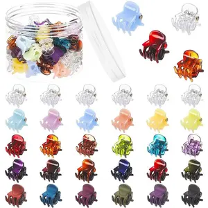 Mini Hair Claws, 48pcs/set Colorful Hair Claws, Heatless Styling Tools for Women & Girls, Hair Accessories for Daily Use, Synthetic Claw Clip