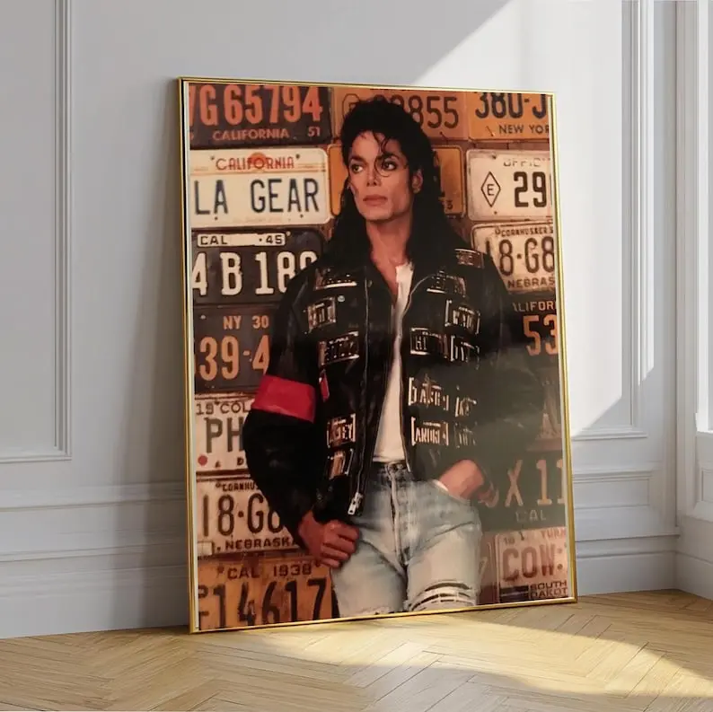 Michael Jackson Poster, King of Pop Wall Art 80s Pop Culture Decor (Unframed)