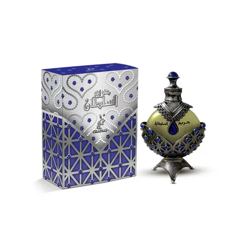 KHADLAJ Hareem Al Sultan Blue Antique Perfumed Oil 35ml - Long-Lasting Unisex Arabian Fragrance - Newest Release, Enchanting Elegant Aromatic Citrusy Fragrance Scent Blend with Citrus Blend Floral Notes