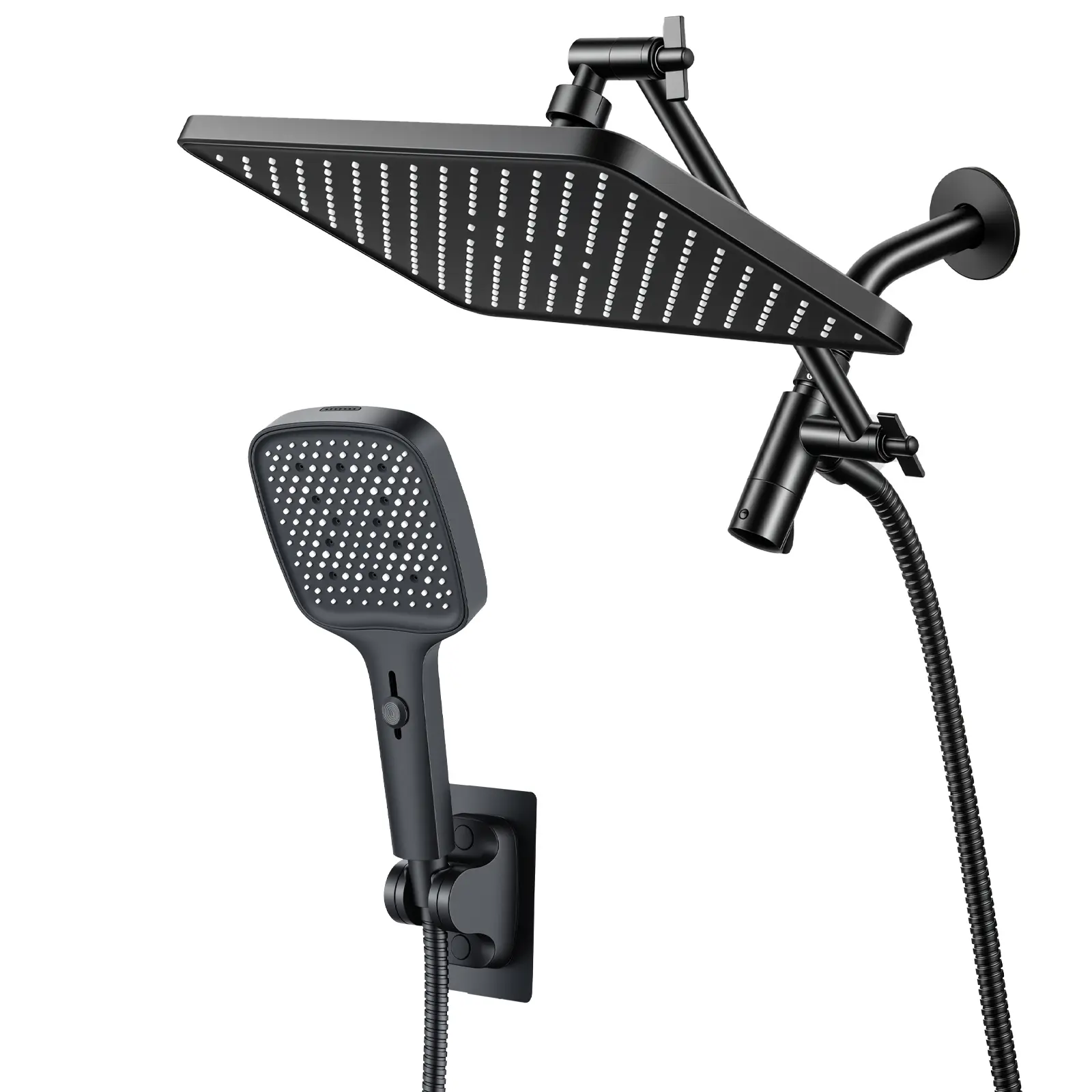 [Upgraded black]+Square Handheld Shower