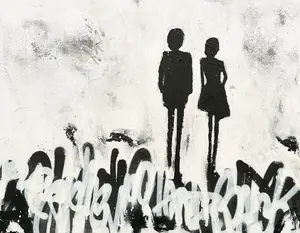 We Stand Through It All Original Painting Acrylic Latex Spray Paint on Canvas 24 x 30 inches Signed by the Artist