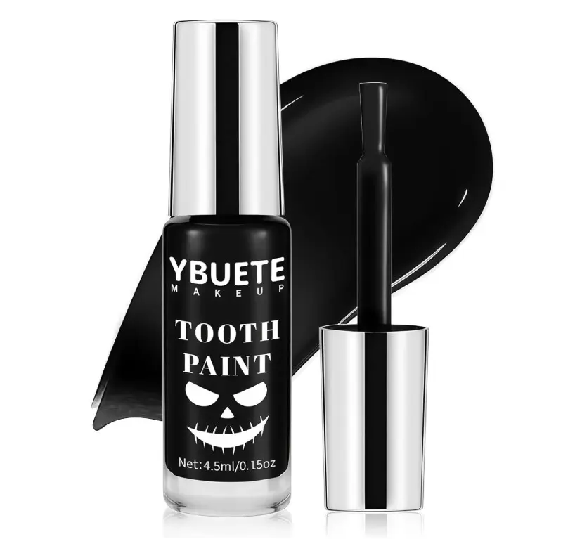 Professional Halloween Black Tooth Paint, Temporary Black Tooth Paint，Decayed Rotten Cruddy Missing Teeth Makeup, Perfect for Cosplay, Halloween Makeup, Theater, Costume Party