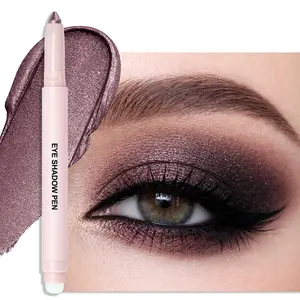 Erinde Plum Brown Eyeshadow Stick, Waterproof Shimmer Eye Shadow Sticks, Cream Eye Shadow Pencil Crayon, Buildable & Blendable Long-Lasting Eyeshadow for Women, Vegan & Cruelty-Free, B10